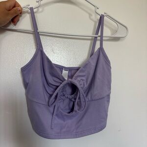 Lavender Ruched Crop Top